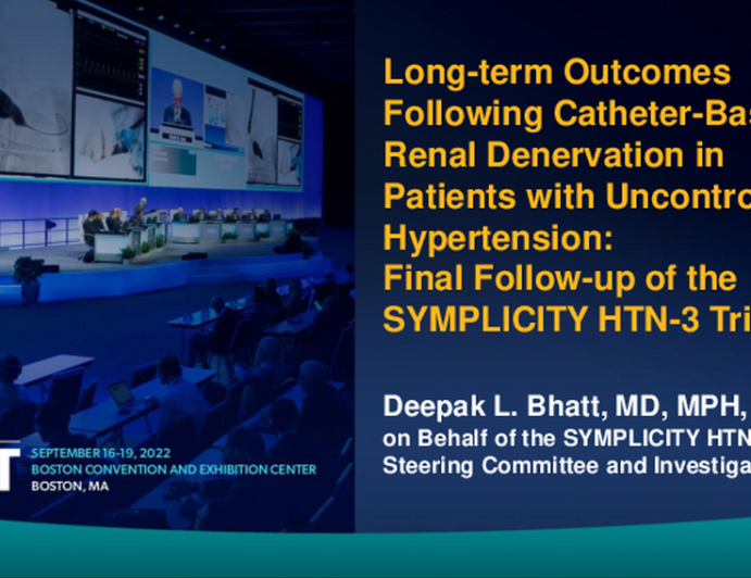 Long-Term Outcomes Following Catheter-Based Renal Denervation in Patients With Uncontrolled Hypertension: 3-Year Follow-up of the SYMPLICITY HTN-3 Trial