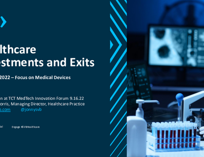 Follow the Money: Financing and Exit Trends Across MedTech Sectors and Stages