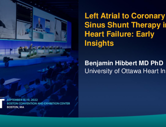 Left Atrial to Coronary Sinus Shunt Therapy In Heart Failure: Early Insights