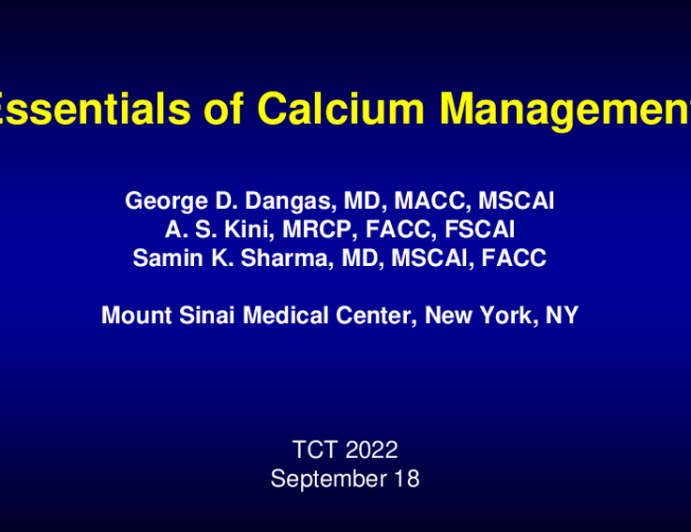 Keynote Lecture: Essentials of Calcium Management