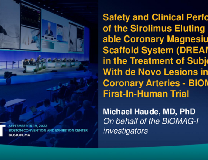 Safety and Performance of a Sirolimus Eluting Resorbable Coronary Magnesium Scaffold (DREAMS 3G): The BIOMAG-1 FIH Trial
