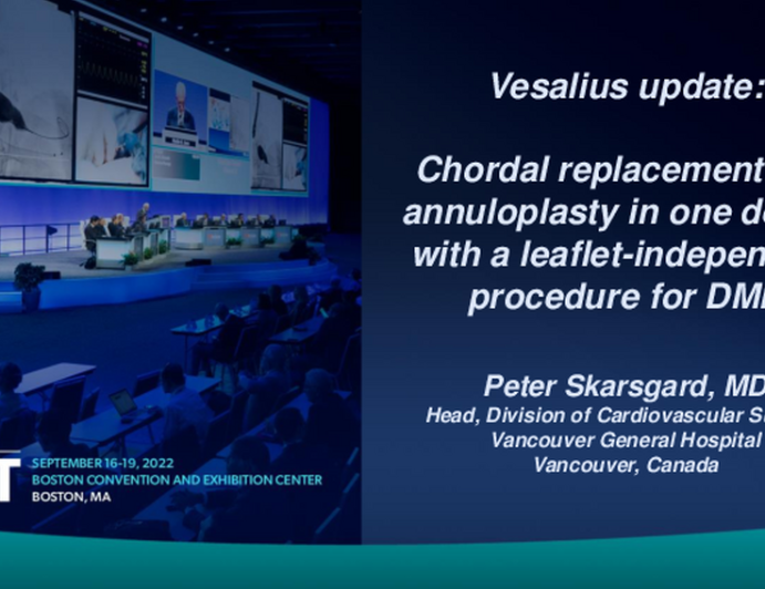 Chordal Replacement and Annuloplasty in One Device With a Leaflet-Independent Procedure for DMR (Vesalius)