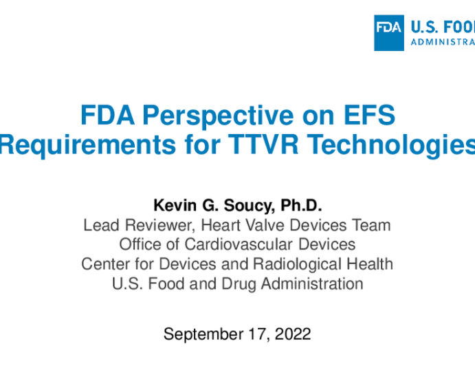 FDA Update on EFS Requirements for TTVR Technologies