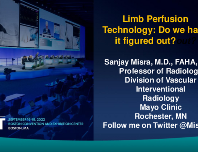 Limb Perfusion Technology: Do We Have It Figured Out?