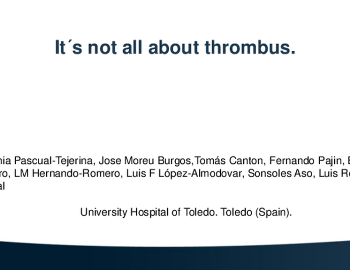 TCT 623: It´s not all about thrombus.