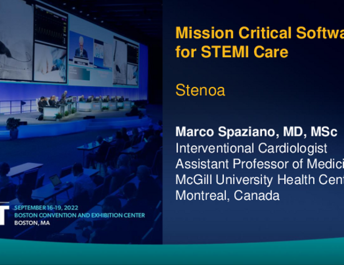 Mission Critical Software for STEMI Care (Stenoa)