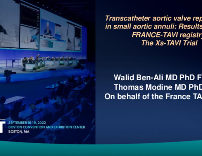 Transcatheter Aortic Valve Replacement in Small Aortic Annuli: Results From the FRANCE-TAVI Registry