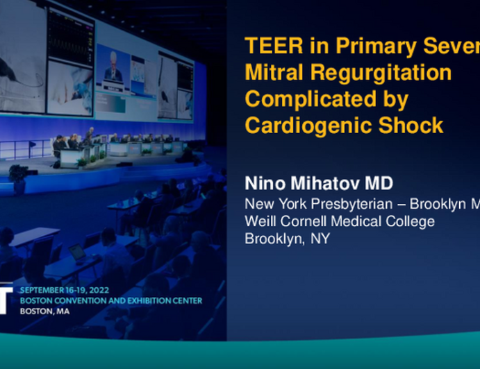 TCT 774: Transcatheter Edge-to-Edge Repair in Primary Severe Mitral Regurgitation Complicated by Cardiogenic Shock 