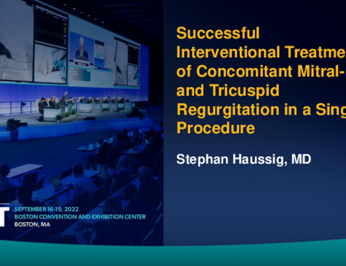 TCT 800: Successful Interventional Treatment of Concomitant Mitral- and Tricuspid Regurgitation in a Single Procedure