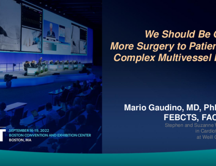 We Should Be Offering More Surgery to Patients With Complex Multivessel Disease