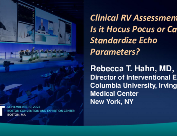 Clinical RV Assessment in PE: Is it Hocus Pocus or Can We Standardize Echo Parameters?