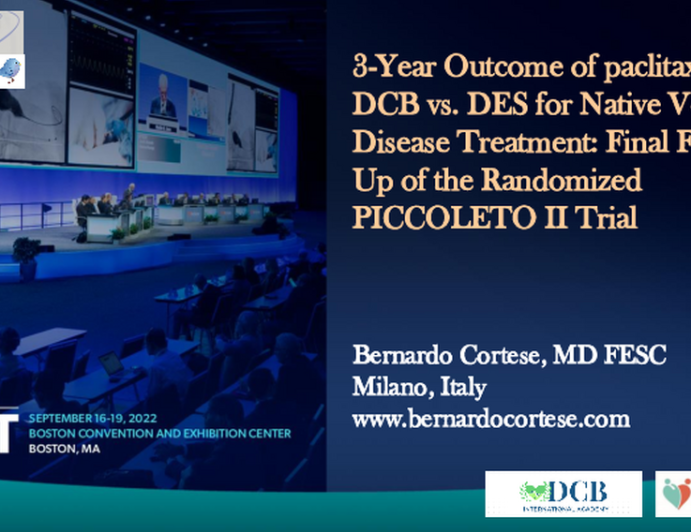 3-Year Outcome of paclitaxel DCB vs. DES for Native Vessel Disease Treatment: Final Follow Up of the Randomized PICCOLETO II Trial