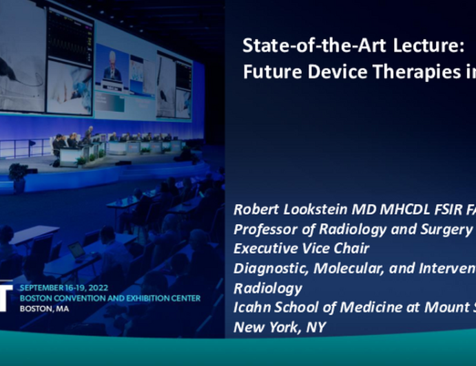 State-of-the-Art Lecture: Future Device Therapies in PE