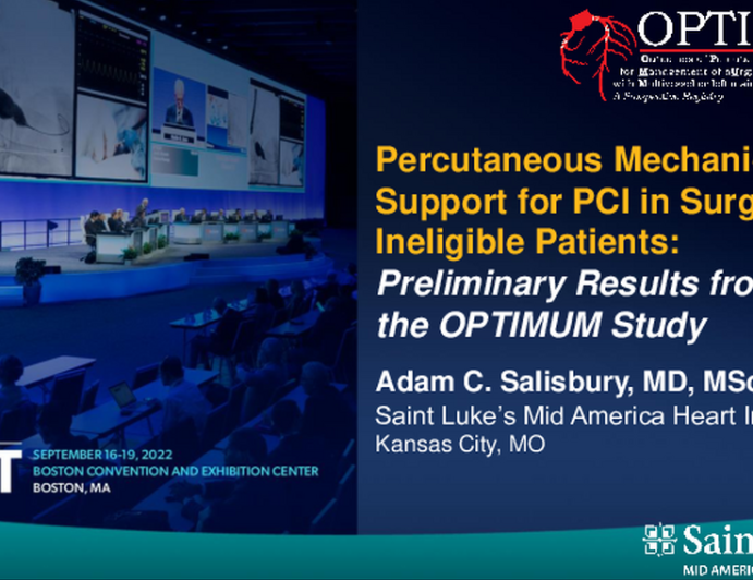 Percutaneous MCS Support for PCI in Surgically Ineligible Patients: Preliminary Results from Optimum