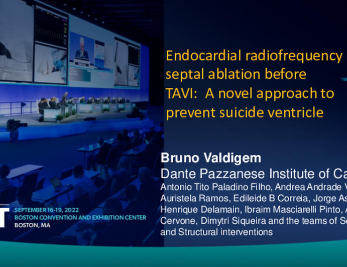 TCT 665: Endocardial radiofrequency septal ablation before TAVI:  A novel approach to prevent suicide ventricle