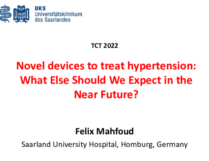 Novel Devices to Treat Hypertension: What Else Should We Expect in the Near Future?