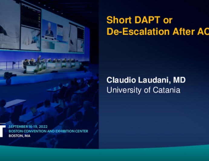Short DAPT or De-Escalation After ACS