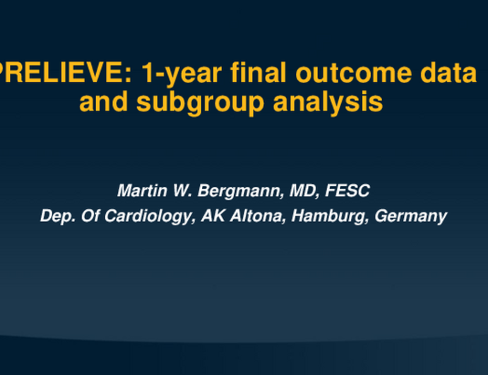 The PRELIEVE trial: Responder analysis in the HFpEF subgroup regarding baseline PVR, pacemaker and pressure gradients