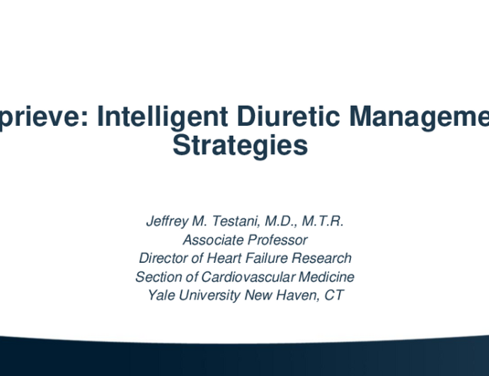 Reprieve: Intelligent Diuretic Management Strategies