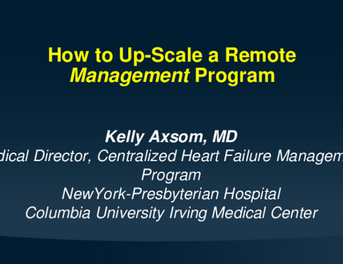 How to Up-Scale a Remote Monitoring Program