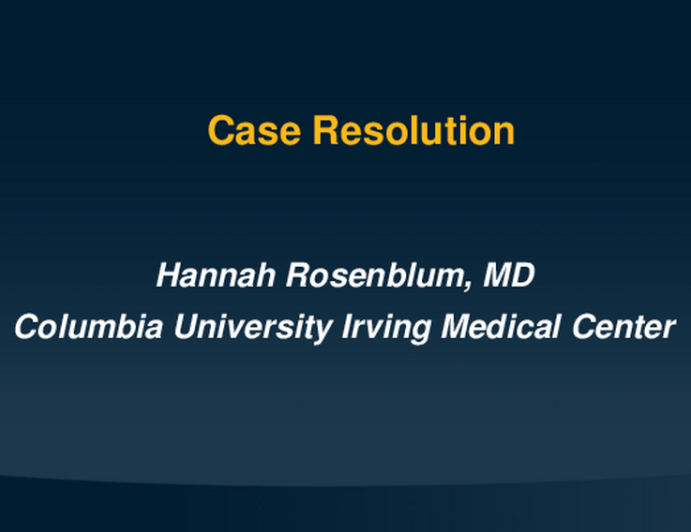 Case Resolution