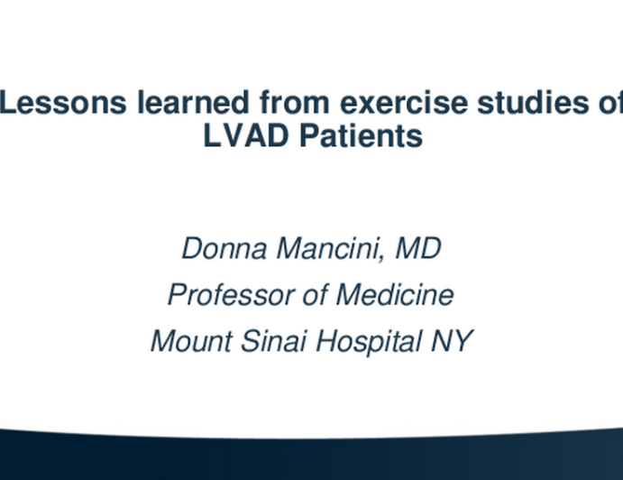 Lessons Learned from Exercise Studies of LVAD Patients