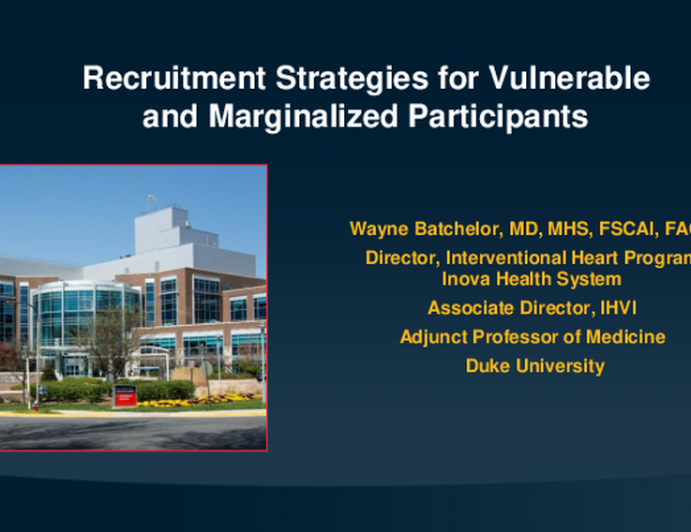 Recruitment Strategies for Vulnerable and Marginalized Trial Participants