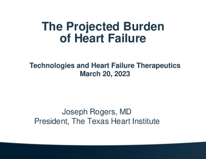 The Projected Burden of Heart Failure