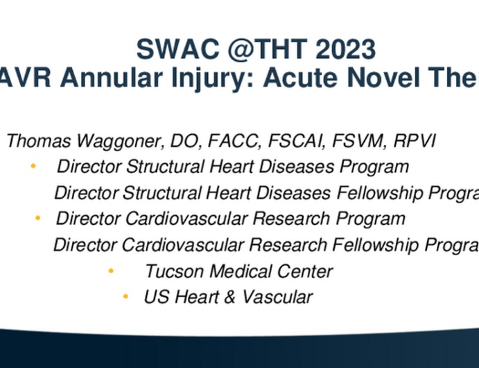 Aortic Stenosis TAVR With Annular Rupture/ Tamponade