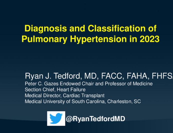 Diagnosis and Classification of Pulmonary Hypertension in 2023