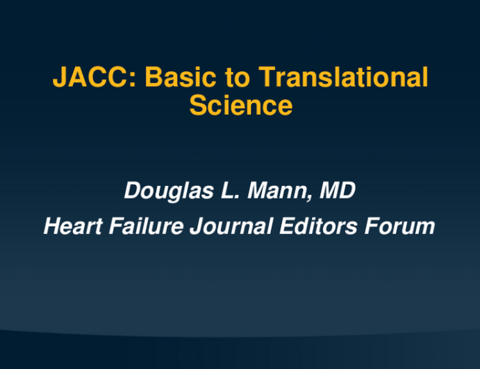 JACC: Basic to Translational Science