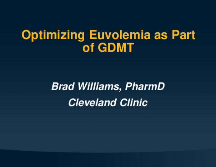 Optimizing Euvolemia As Part Of GDMT | Tctmd.com