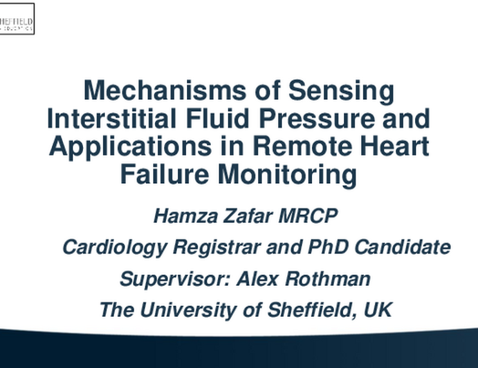 Mechanisms of Sensing Interstitial Fluid Pressure and Applications in Remote Heart Failure Monitoring