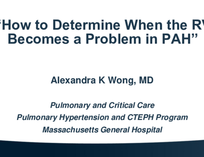 How to Determine When the RV Becomes the Problem in PAH