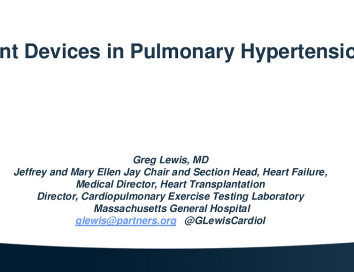 Shunt Devices in Pulmonary Hypertension Management