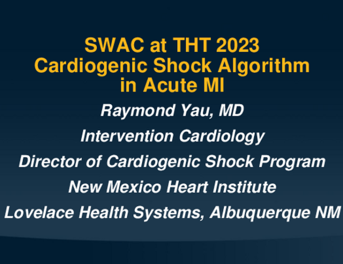 Cardiogenic Shock With MCS and Review of Shock Algorithm