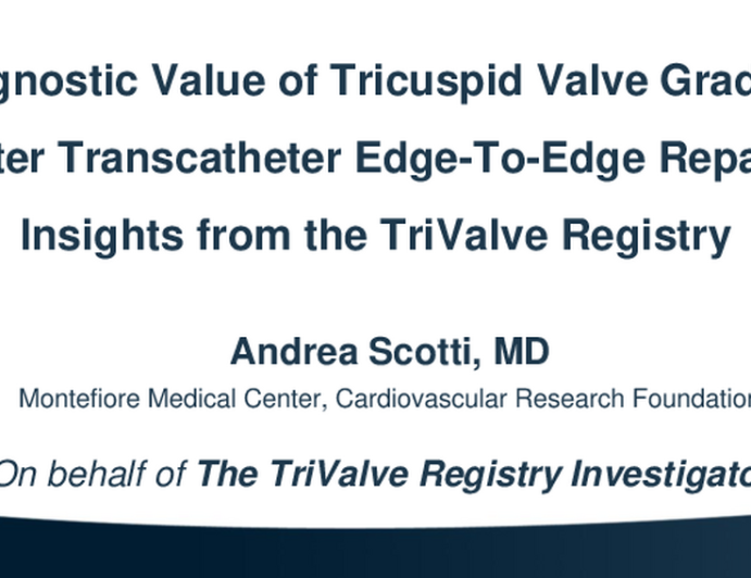 Prognostic Value of Tricuspid Valve Gradient After Transcatheter Edge-To-Edge Repair: Insights from the TriValve Registry