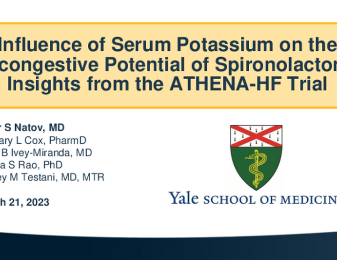 Influence of Serum Potassium on the Decongestive Potential of Spironolactone: Insights from the ATHENA-HF Trial