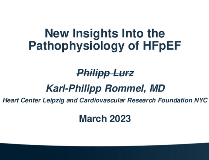 New Insights Into the Pathophysiology of HFpEF
