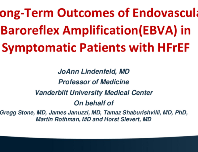 Long-term Outcomes of Endovascular Baroreflex Amplification in Symptomatic Patients With HFrEF