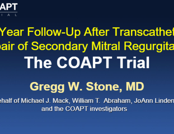 5-Year Follow-Up After Transcatheter Repair of Secondary Mitral Regurgitation The COAPT Trial 