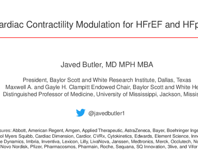 Cardiac Contractility Modulation for HFrEF and HFpEF:  Impulse Dynamics