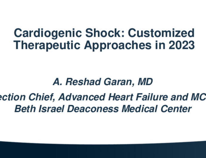 Cardiogenic Shock: Customized Therapeutic Approaches in 2023
