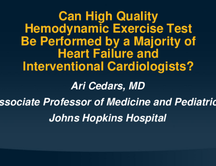 Can High Quality Hemodynamic Exercise Test Be Performed by a Majority of Heart Failure and Interventional Cardiologists?