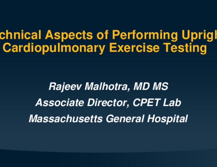 Technical Aspect of Doing Upright Exercise Testing