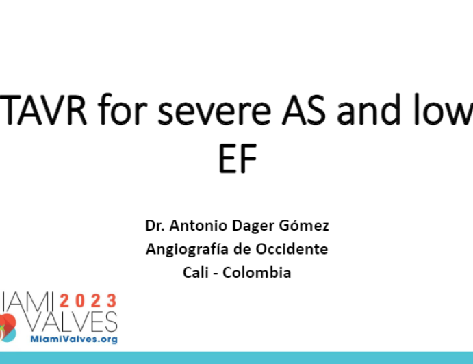 TAVR for severe AS and low EF