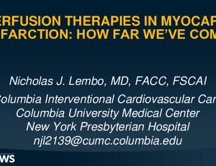 Reperfusion Therapies in Myocardial Infarction: How Far We’ve Come