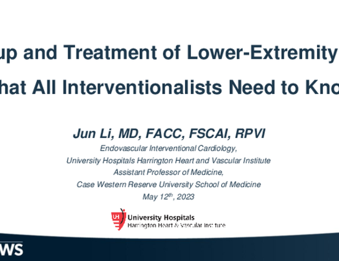 Workup and Treatment of Lower-Extremity PAD: What All Interventionalists Need to Know
