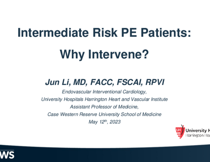 Why intervene in intermediate risk patients