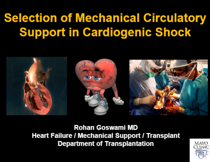 Selection of Mechanical Circulatory Support in Cardiogenic Shock